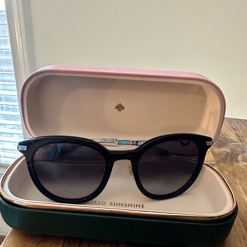 kate spade Black Round Gradient Lens Sunglasses - Picture 10 of 12